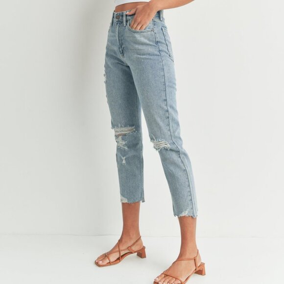 Just Black Denim Isa Hip Hugger Crop Mid Rise Jeans Size 27 - Picture 10 of 11